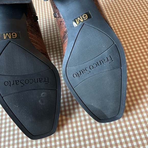 FRANCO SARTO "Nico" boot in Espresso Snake Print short boots booties. Size 6 - Picture 12 of 14